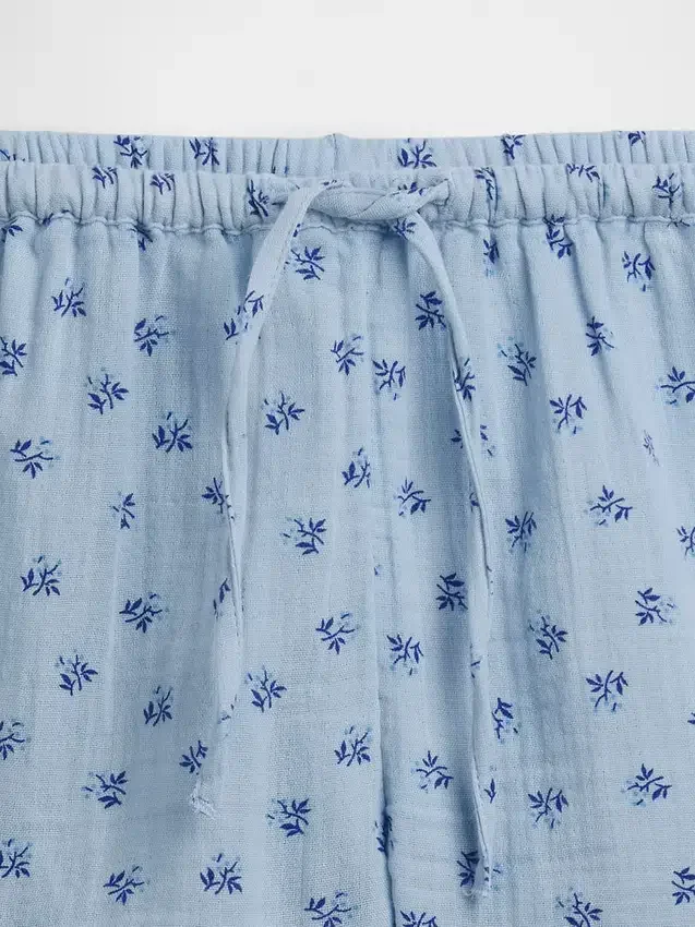 Kinder-Shorts aus Baumwollgaze mit Rüschen