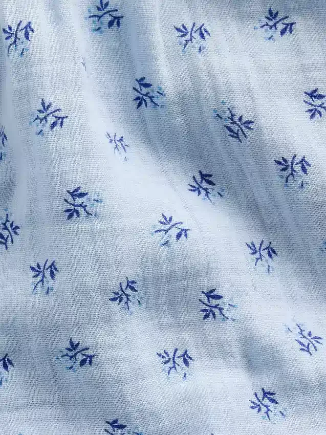 Kinder-Shorts aus Baumwollgaze mit Rüschen