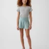 Kinder-Shorts aus Baumwollgaze mit Schmetterlingssaum