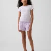 Kinder-Shorts aus Baumwollgaze mit Schmetterlingssaum