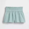 Kinder-Shorts aus Baumwollgaze mit Schmetterlingssaum
