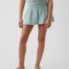 Kinder-Shorts aus Baumwollgaze mit Schmetterlingssaum