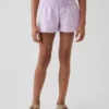 Kinder-Shorts aus Baumwollgaze mit Schmetterlingssaum