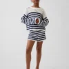 Kinder-Shorts aus Häkelstoff mit Streifenmuster