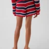 Kinder-Shorts aus Häkelstoff mit Streifenmuster