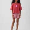 Kinder-Shorts aus Leinen-Baumwolle mit Gingham-Muster