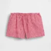 Kinder-Shorts aus Leinen-Baumwolle mit Gingham-Muster