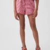 Kinder-Shorts aus Leinen-Baumwolle mit Gingham-Muster