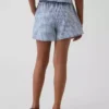 Kinder-Shorts aus Leinen-Baumwolle mit Gingham-Muster