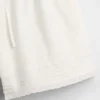 Kinder-Shorts aus Leinen-Baumwolle mit Spitzenbesatz