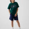 Kinder-Shorts in lockerer Passform mit Schnell-Trocken-Funktion