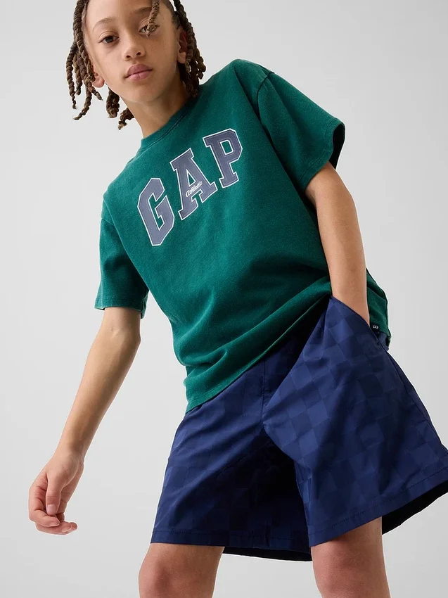 Kinder-Shorts in lockerer Passform mit Schnell-Trocken-Funktion
