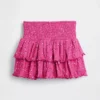 Kinder-Skort aus geknittertem Strick mit Stufenschnitt