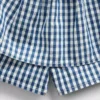 Kinder-Skort aus Gingham-Denim mit Stufenschnitt