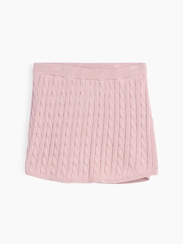 Kinder-Skort aus Zopfmuster-Pullover
