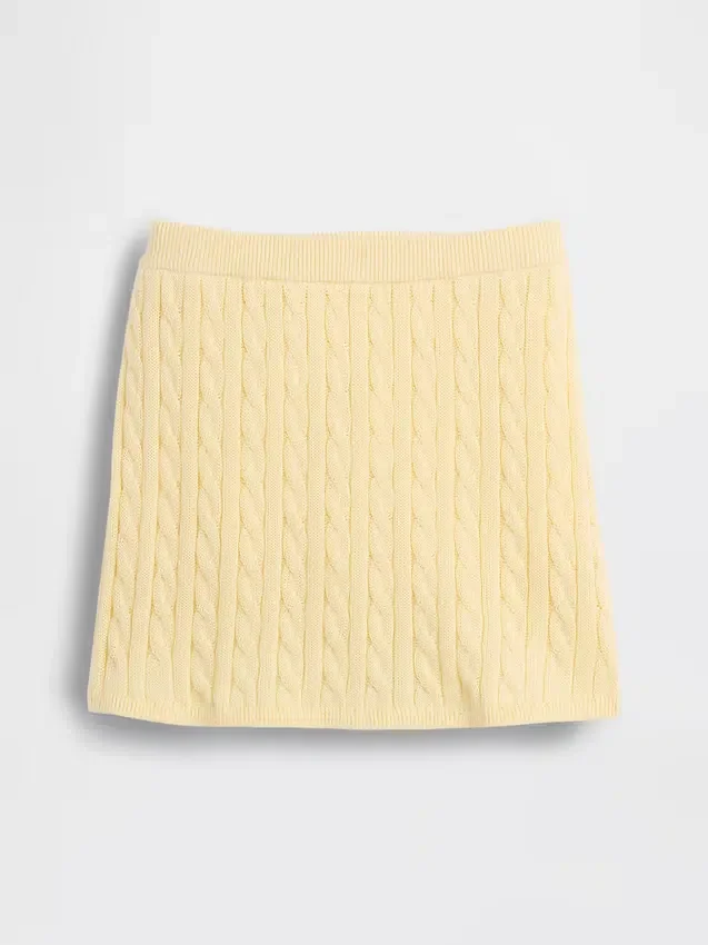 Kinder-Skort aus Zopfmuster-Pullover