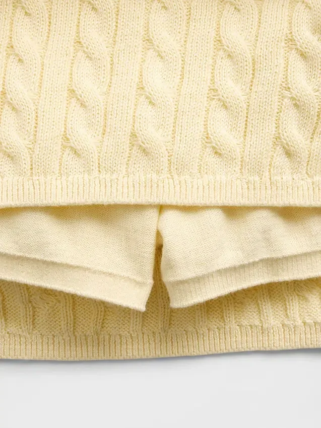 Kinder-Skort aus Zopfmuster-Pullover