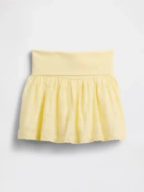 Kinder-Skort mit Lochstickerei und Umschlag
