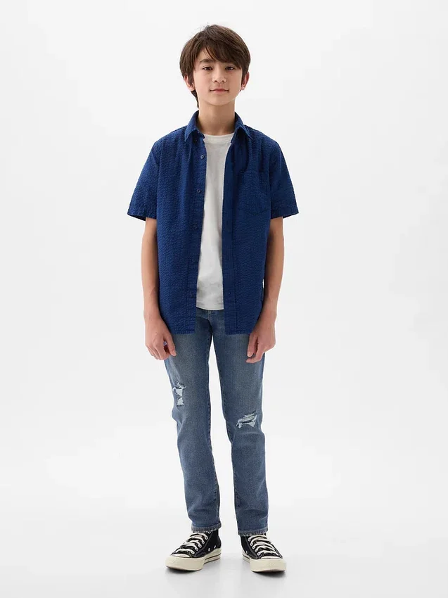 Kinder-Slim-Jeans im „Rip & Repair“-Look