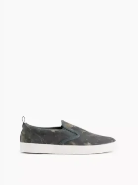 Kinder-Slip-On-Sneaker aus Canvas im Camouflage-Look