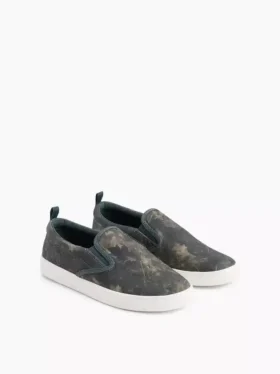 Kinder-Slip-On-Sneaker aus Canvas im Camouflage-Look