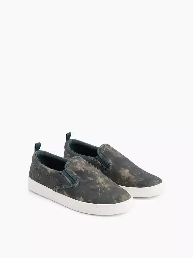Kinder-Slip-On-Sneaker aus Canvas im Camouflage-Look