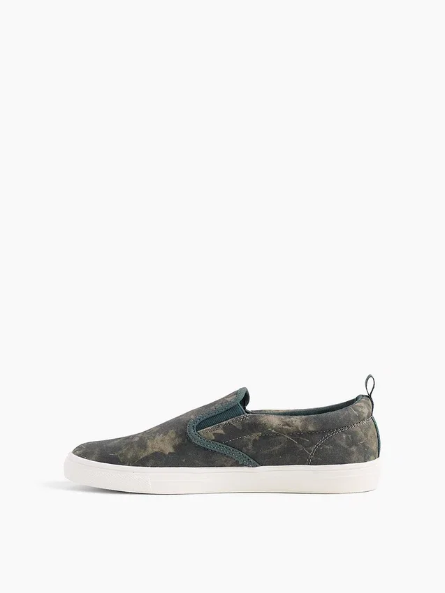 Kinder-Slip-On-Sneaker aus Canvas im Camouflage-Look