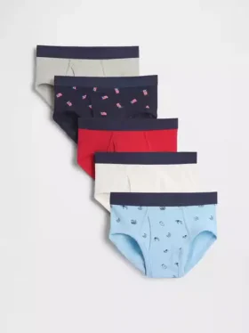 Kinder-Slips aus Bio-Stretch-Baumwolle im Americana-Stil (5er-Pack)