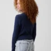 Kinder-Strickjacke aus Baumwolle mit Pointelle-Rippmuster