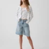 Kinder-Strickjacke aus Baumwolle mit Pointelle-Rippmuster