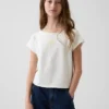 Kinder-Sweatshirt aus Vintagesoft-Frottee mit Raglanärmeln und Grafikprint