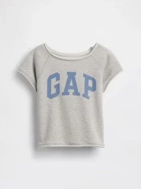 Kinder-Sweatshirt aus Vintagesoft-Frottee mit Raglanärmeln und Grafikprint