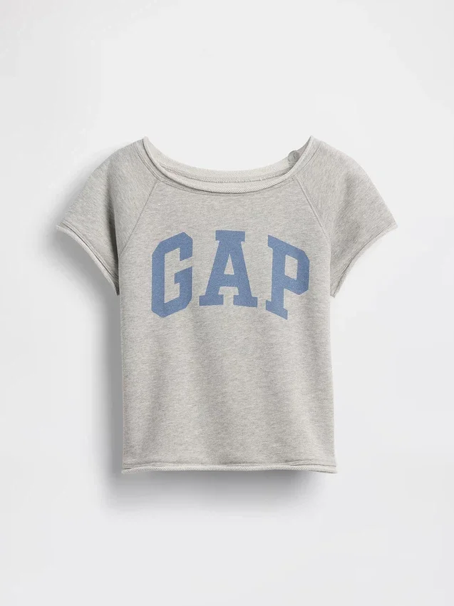 Kinder-Sweatshirt aus Vintagesoft-Frottee mit Raglanärmeln und Grafikprint