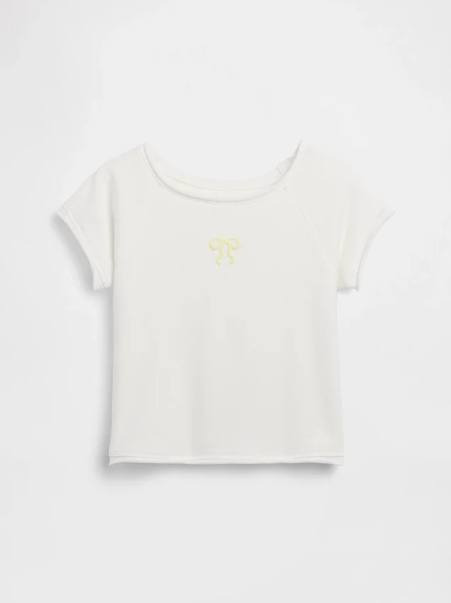Kinder-Sweatshirt aus Vintagesoft-Frottee mit Raglanärmeln und Grafikprint