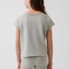 Kinder-Sweatshirt aus Vintagesoft-Frottee mit Raglanärmeln und Grafikprint