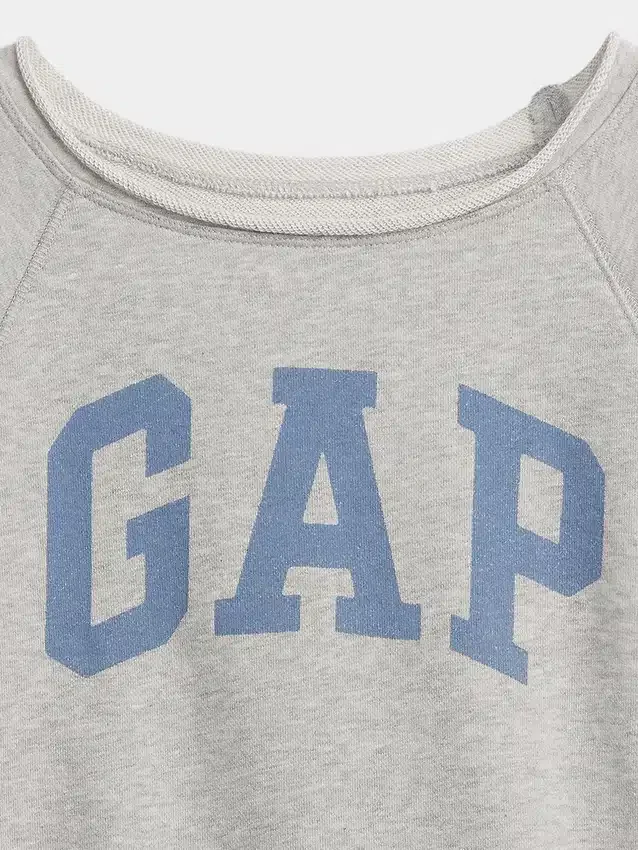 Kinder-Sweatshirt aus Vintagesoft-Frottee mit Raglanärmeln und Grafikprint