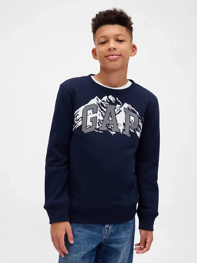 Kinder-Sweatshirt mit Grafik-Logo