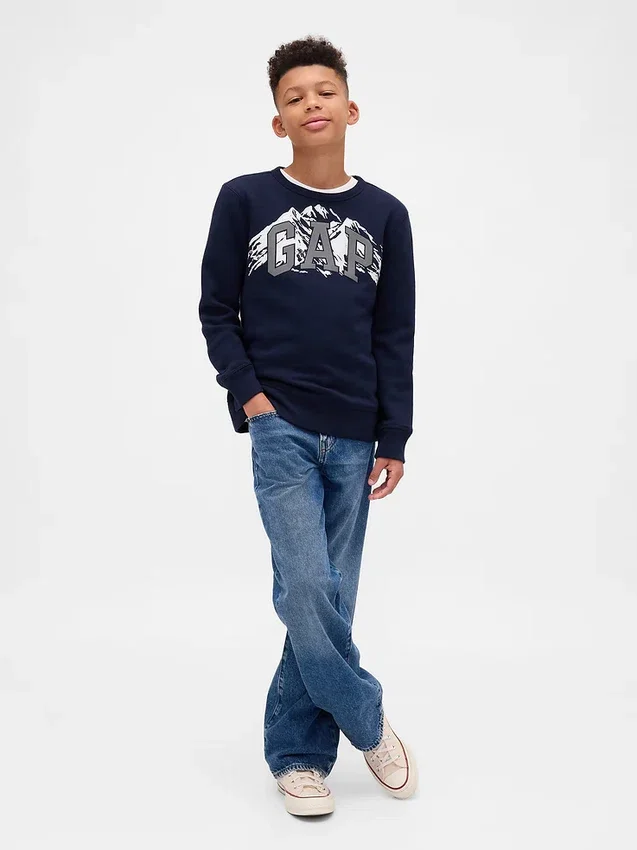 Kinder-Sweatshirt mit Grafik-Logo