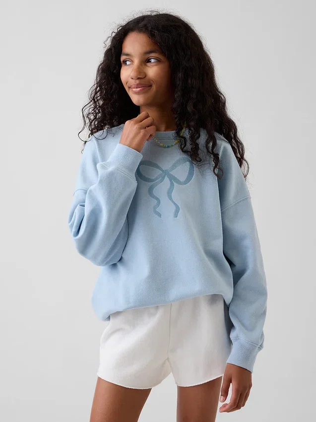 Kinder-Sweatshirt „Vintagesoft“ aus Frottee mit übergroßem Aufdruck