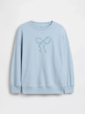 Kinder-Sweatshirt „Vintagesoft“ aus Frottee mit übergroßem Aufdruck