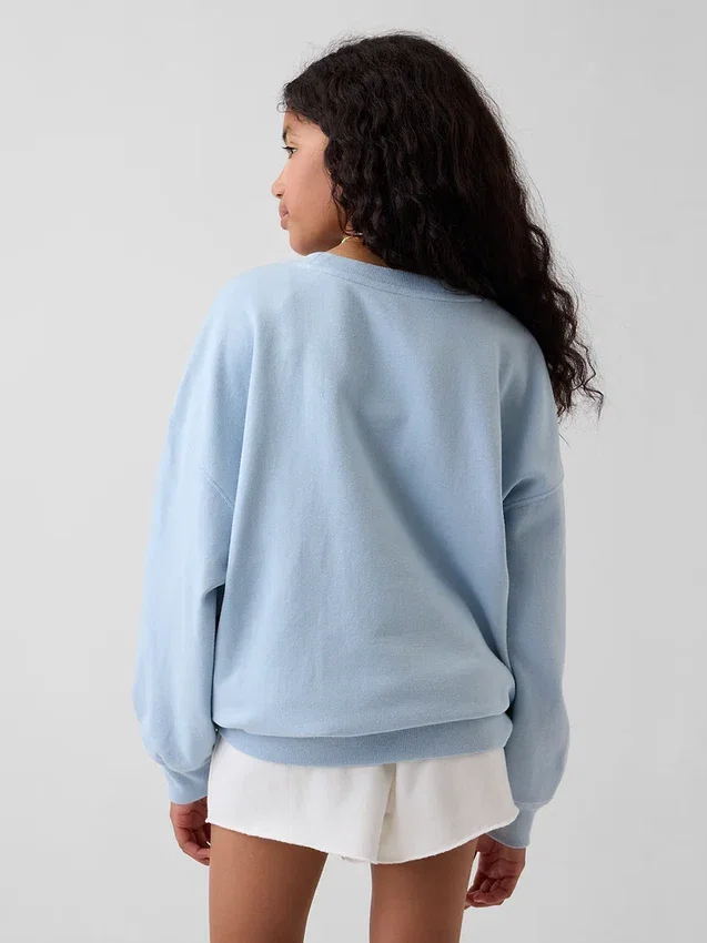 Kinder-Sweatshirt „Vintagesoft“ aus Frottee mit übergroßem Aufdruck