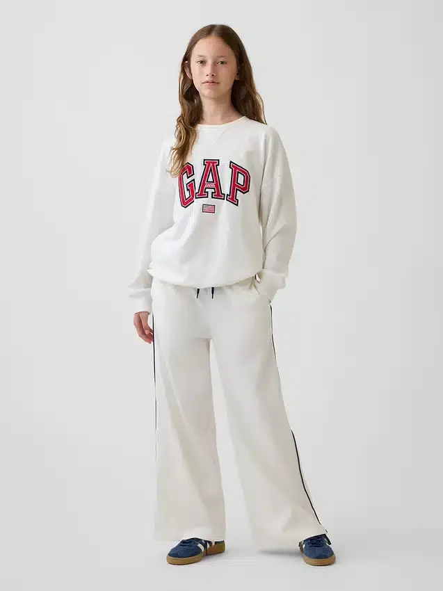 Kinder-Sweatshirt „Vintagesoft“ aus Frottee mit übergroßem Aufdruck