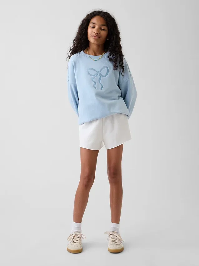 Kinder-Sweatshirt „Vintagesoft“ aus Frottee mit übergroßem Aufdruck