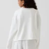 Kinder-Sweatshirt „Vintagesoft“ aus Frottee mit weitem Ausschnitt und Logo