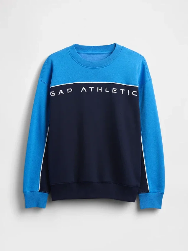 Kinder-Sweatshirt „Vintagesoft“ mit Colorblock-Logo