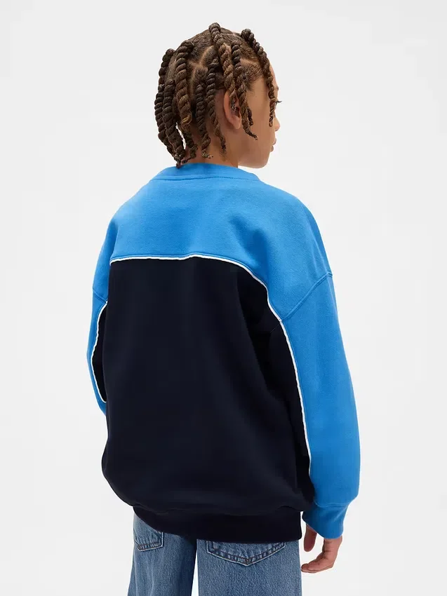 Kinder-Sweatshirt „Vintagesoft“ mit Colorblock-Logo