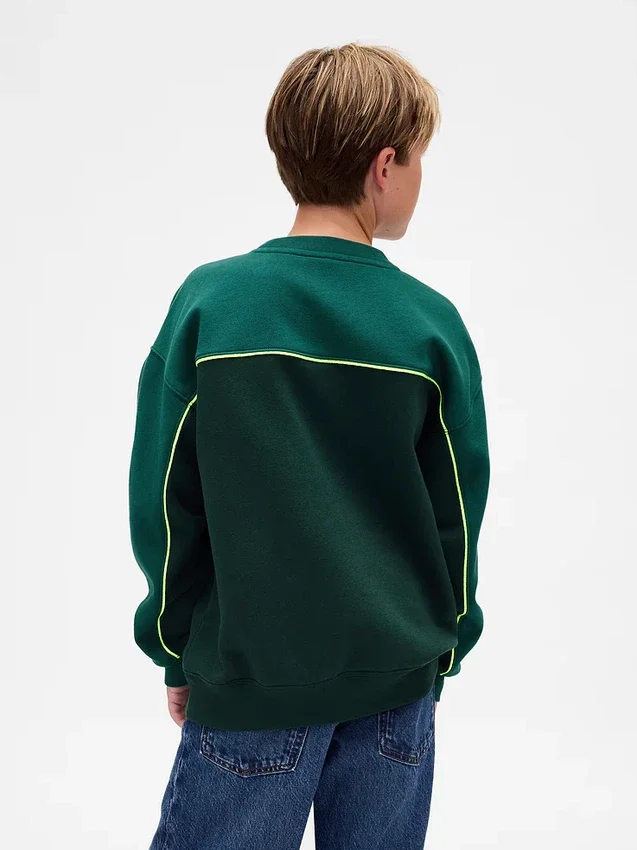 Kinder-Sweatshirt „Vintagesoft“ mit Colorblock-Logo