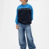 Kinder-Sweatshirt „Vintagesoft“ mit Colorblock-Logo