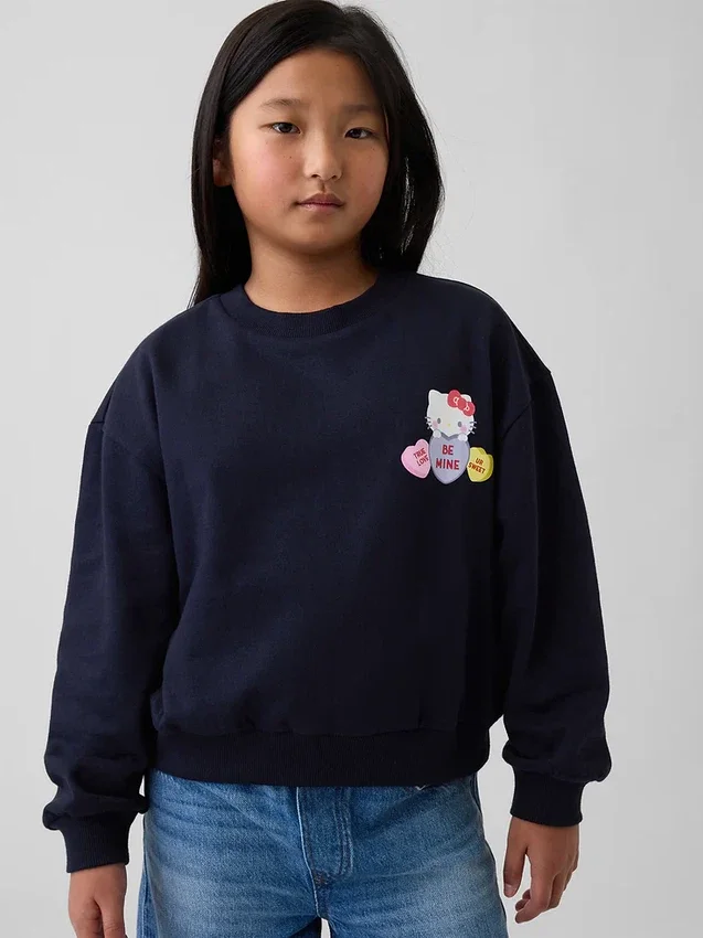 Kinder-Sweatshirt „Vintagesoft“ mit Dolman-Ärmeln