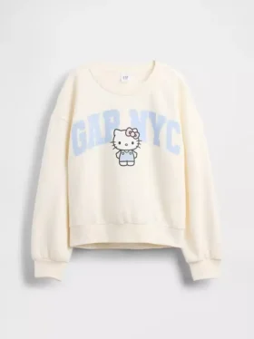 Kinder-Sweatshirt „Vintagesoft“ mit Hello Kitty-Logo